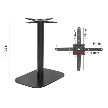 Black Cast Iron Table Base with Zinc Coating | Bolero | 720x420x600mm 5