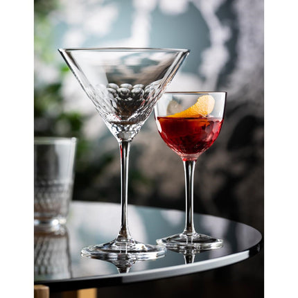 Nick and Nora Raffles Honeycomb Crystal Glasses | Utopia | 17Cl 2
