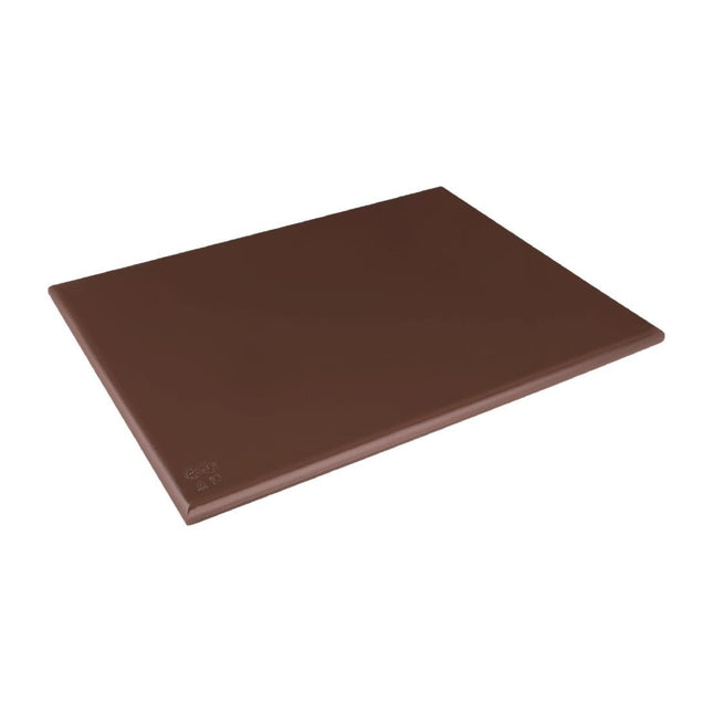 Extra Thick LDPE Cutting Board Brown 600x450x20mm | Hygiplas