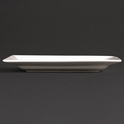Rectangular Porcelain Platters with Wide Rim 20x13cm | Olympia Lumina 2