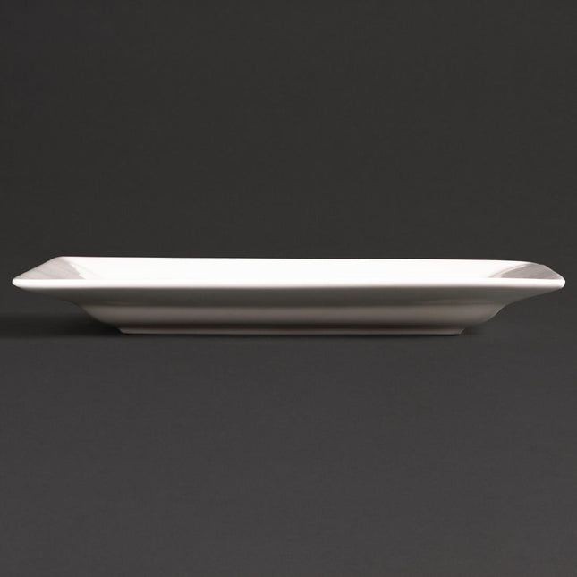 Rectangular Porcelain Platters with Wide Rim 20x13cm | Olympia Lumina 2