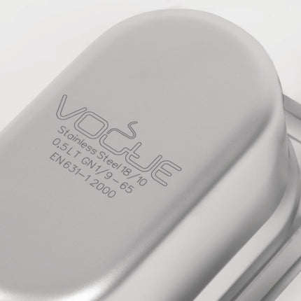 Stainless Steel GN 1/9 Container 65mm Depth | Vogue | 176x108mm 7
