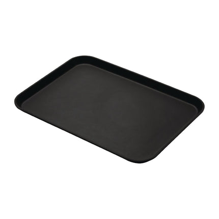 Fiberglass Anti-Slip Tray Black 45x65cm | Cambro Camtread | 6 Pieces 2