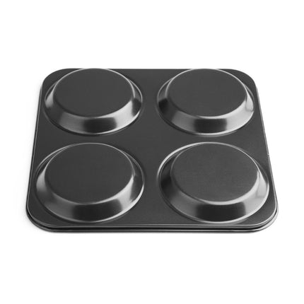 Carbon Steel Non-Stick Yorkshire Pudding Baking Tray 4-Cup | Vogue | 23mm Depth 4
