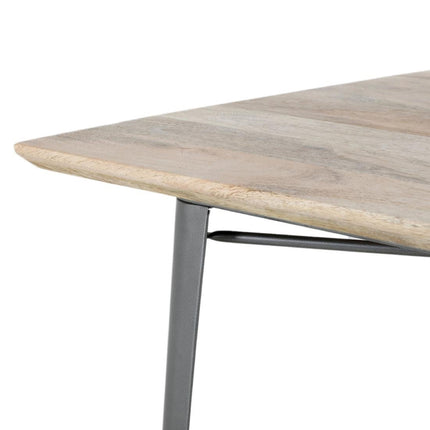 Bolero Bistro Dining Table with Mango Wood Top and Dark Grey Legs 1450mm 5