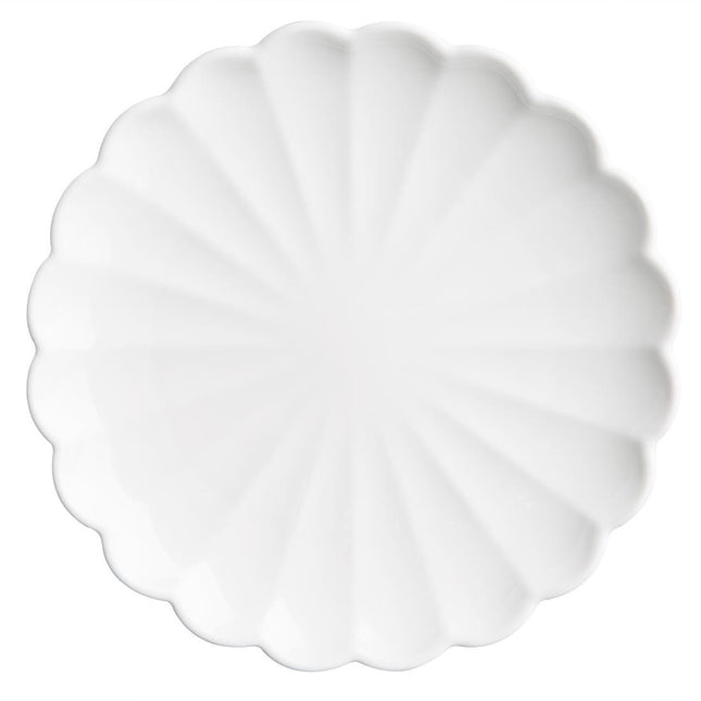 White Scalloped Plates 175mm | Olympia Bloom | Set of 6