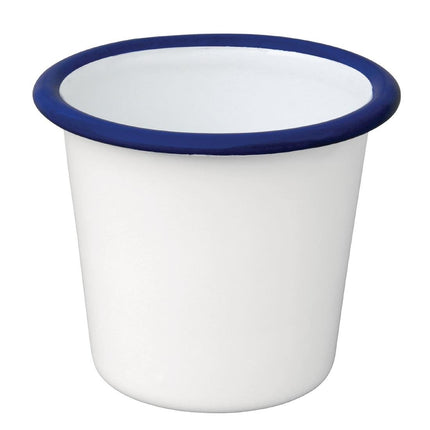 Enamel Sauce Pots White and Blue 11.4cl | Olympia 2