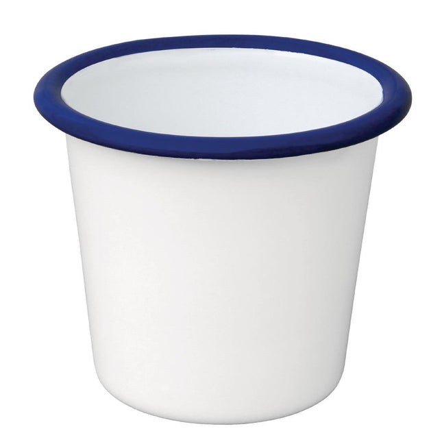 Enamel Sauce Pots White and Blue 11.4cl | Olympia 2