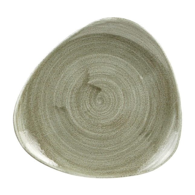 Stonecast Patina Burnished Green Lotus Long Plate 19.7cm | Churchill