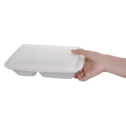 Compostable Bagasse Food Boxes 2 Compartments | Fiesta 4