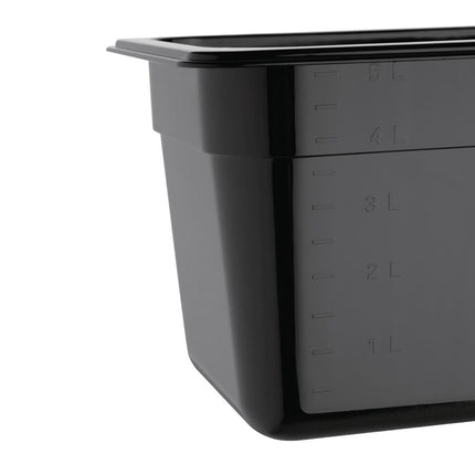 Polycarbonate Black Container GN 1/3 150mm | Vogue 5