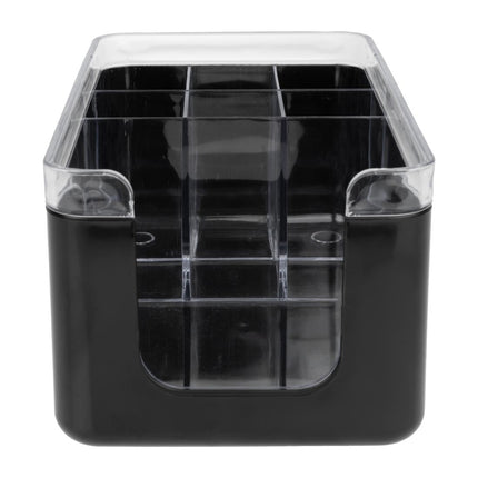 Bar Caddy with Multiple Compartments | Olympia Kristallon | Black ABS 5