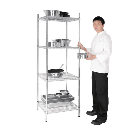 Vogue 4-Tier Wire Tower Shelving Unit 610x610mm 3