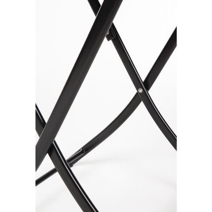 Square Foldable Poly Rattan Table Black 60cm | Bolero 7