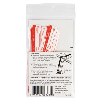 Dishwasher Temperature Test Strips | 25 Pieces 2