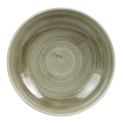 Stonecast Patina Burnished Green Evolve Coupe Bowl 18.4cm | Churchill