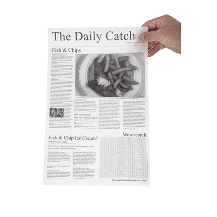 Greaseproof Paper Sheets with Newspaper Print 27x42cm 4
