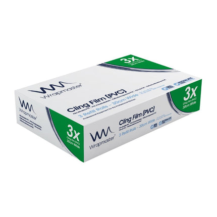 Wrapmaster Cling Film Refill Rolls | 30 x 30.5 cm | Pack of 3 2