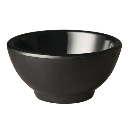 Round Black Melamine Bowl 9cm | APS Pure