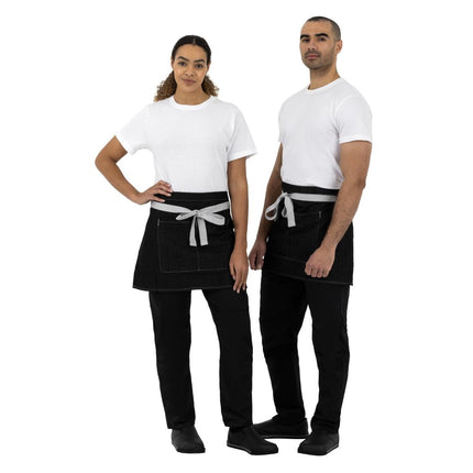 Black Denim Bistro Apron with Front Pocket | Southside | 40x76 cm 8