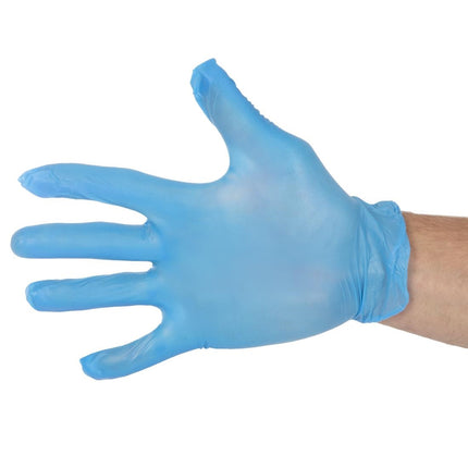 Powder-Free Blue Vinyl Gloves M | Hygiplas