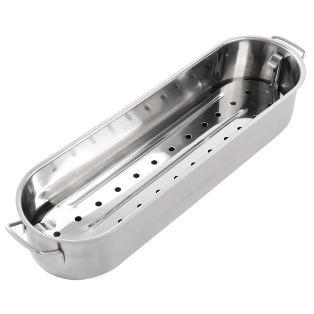 Stainless Steel Fish Pan with Insert 50cm 2