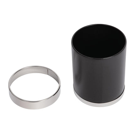 Black Waste Bin with Silver Rim 10.2L | Bolero 3