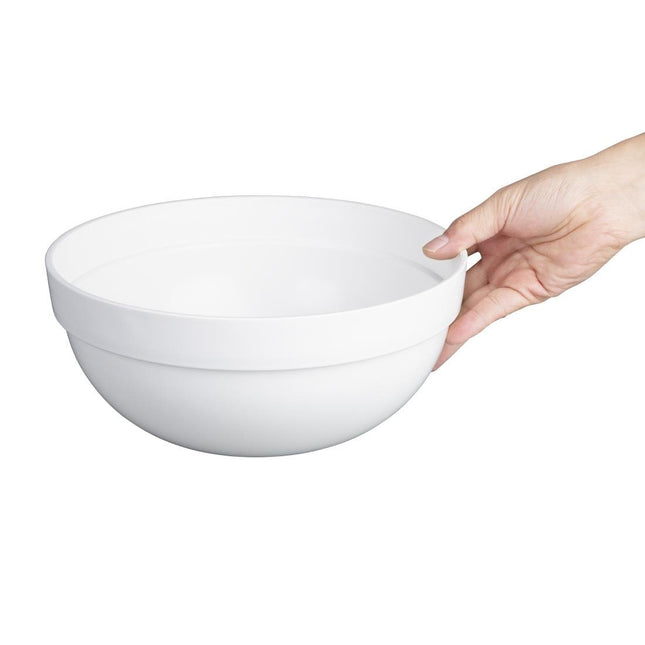 Nisbets Essentials White Polypropylene Mixing Bowl 3L 2