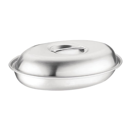 Oval Stainless Steel Covered Dish 20cm | Olympia 2