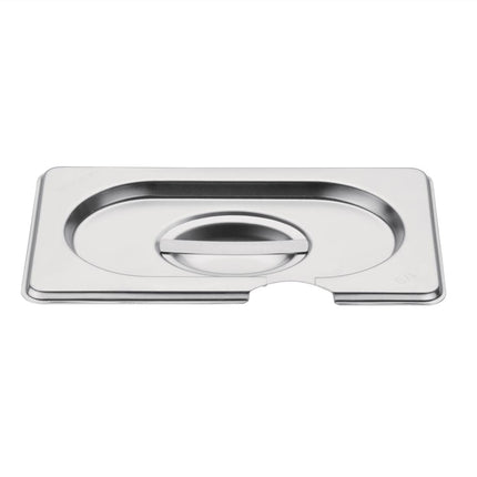 Stainless Steel GN 1/9 Lid with Spoon Slot | Vogue 4