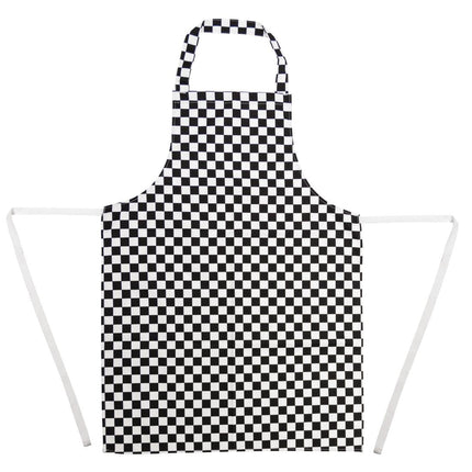 Black and White Checkered Whites Polyester/Cotton Bib Apron 8