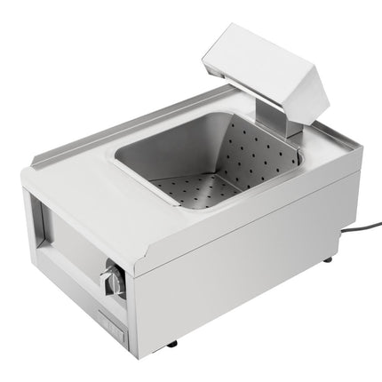 Countertop Chip Scuttle | Buffalo 600 Series | Stainless Steel 4