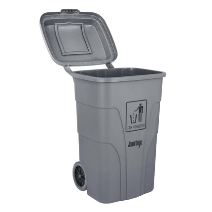 120L Waste Container with Foot Pedal Grey | Jantex 2