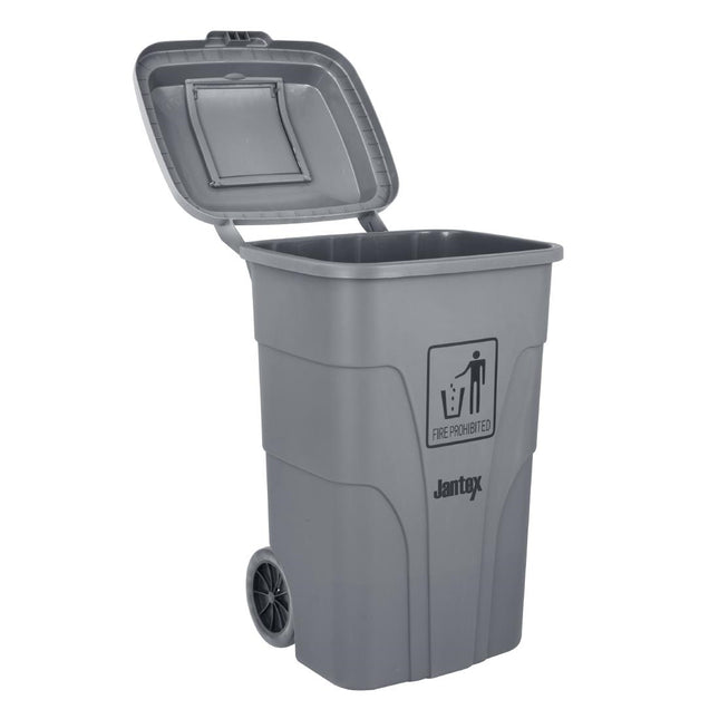 120L Waste Container with Foot Pedal Grey | Jantex 2
