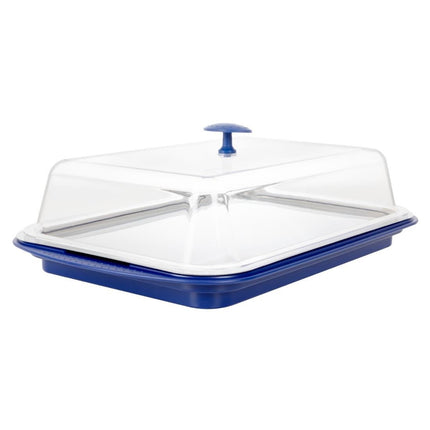 APS Stainless Steel and Plastic Chilled Serving Platter with Lid and Coolers