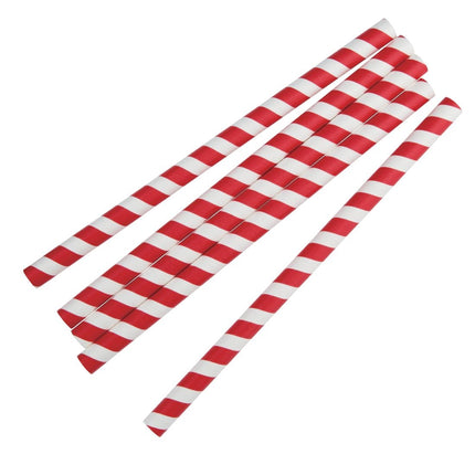 Compostable Paper Smoothie Straws 210mm Red-White | Fiesta Compostable 4