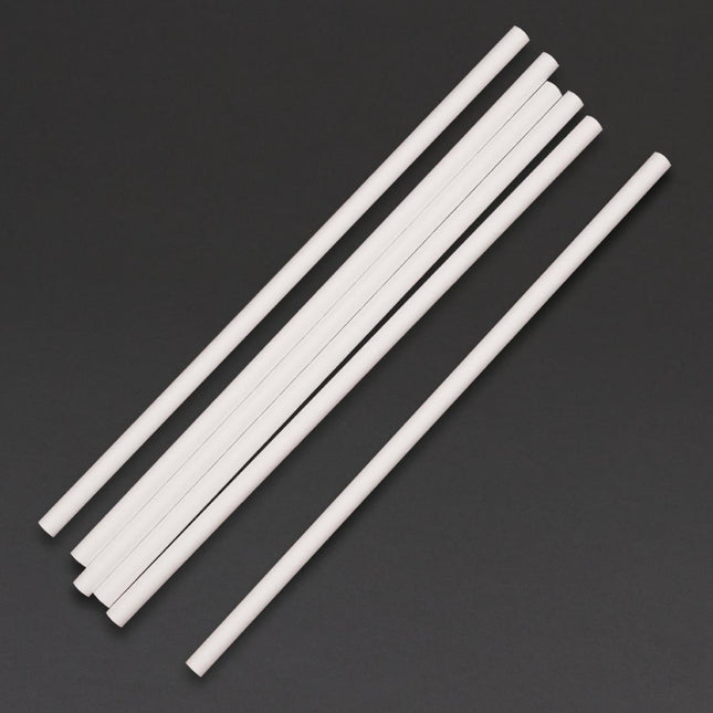 Compostable White Paper Straws | Fiesta | 250 Pieces 2