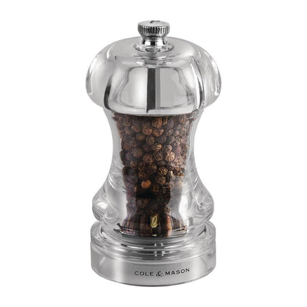 11.5cm Acrylic Pepper Mill | Cole & Mason Capstan