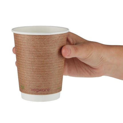 Compostable Double-Walled Cups 340ml | Vegware 89 Series 3