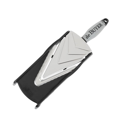 Mandoline Slicer with Silicon Handle and Micro-Toothed V-Blade | De Buyer Kobra
