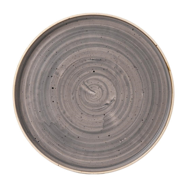 Stonecast Grey Plate with Raised Edge 27.9cm | Churchill (6 pcs)