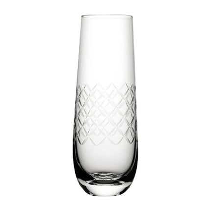 Champagne Glasses Diamond Cut 300ml | Utopia Raffles | Set of 6