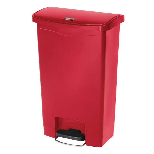 Front Step Pedal Bin 50L Red | Rubbermaid Slim Jim 2