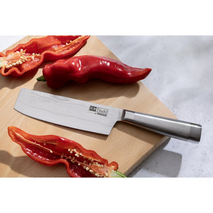 Tsuki Series 8 Damascus Steel Chef's Knife 16cm | Vogue 2