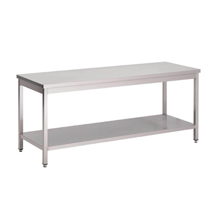 Stainless Steel Worktable with Undershelf | Gastro M | 85x180x70 cm