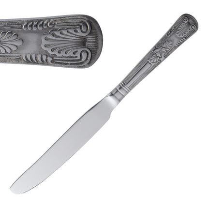 Dessert Knife 18/0 Stainless Steel Polished with Solid Handle | Olympia Kings | 220mm