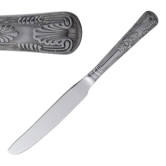 Dessert Knife 18/0 Stainless Steel Polished with Solid Handle | Olympia Kings | 220mm