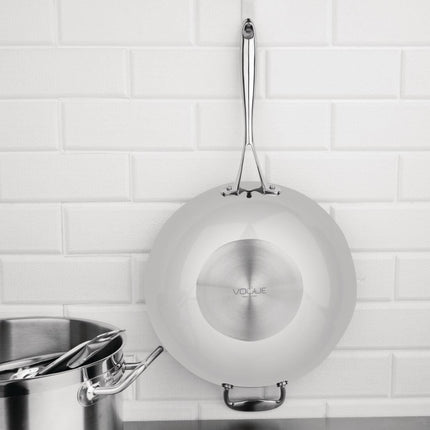 Tri-Wall Wok with Flat Bottom 35cm | Vogue 5