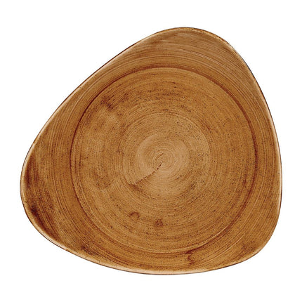 Triangle Plate Vintage Copper Lotus | Churchill Stonecast Patina | 30.5cm