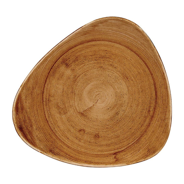 Triangle Plate Vintage Copper Lotus | Churchill Stonecast Patina | 30.5cm